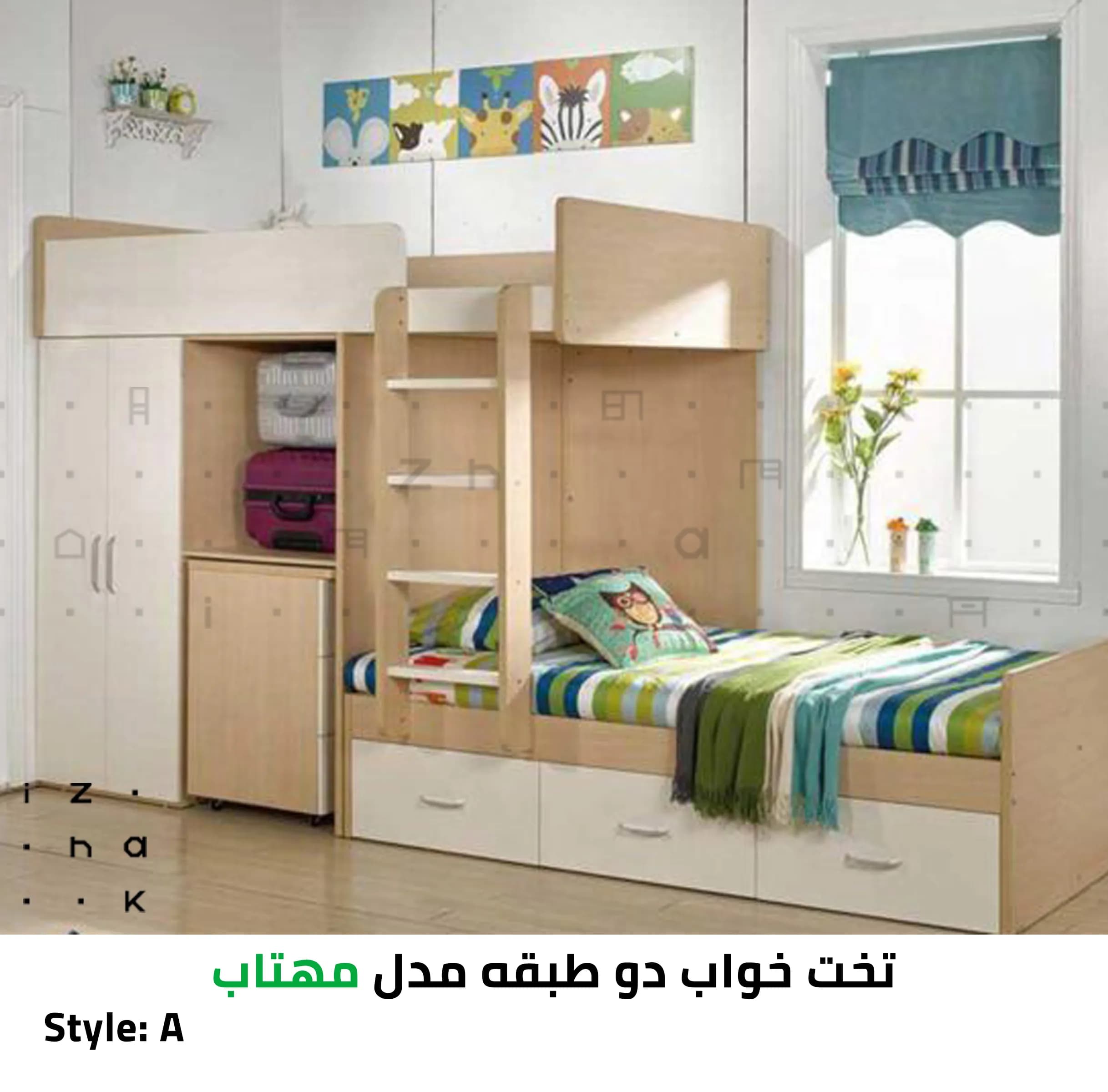 تخت خواب دو طبقه مدل مهتاب