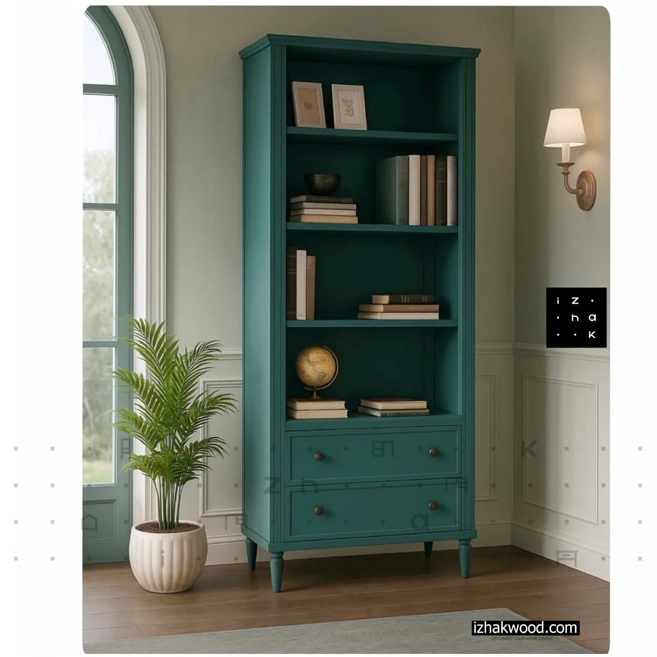 ویترین کتابخانه نئوکلاسیک مدل پیام