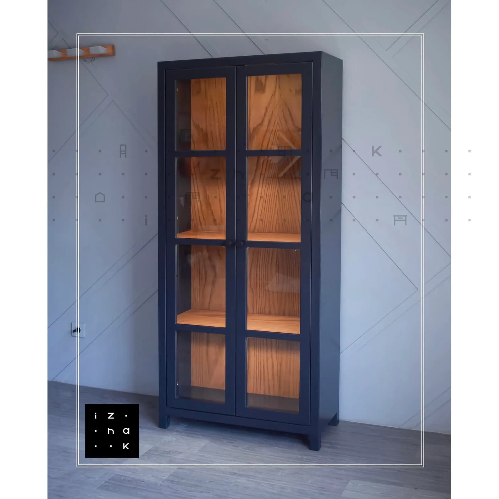 ویترین کتابخانه نئوکلاسیک مدل پوران