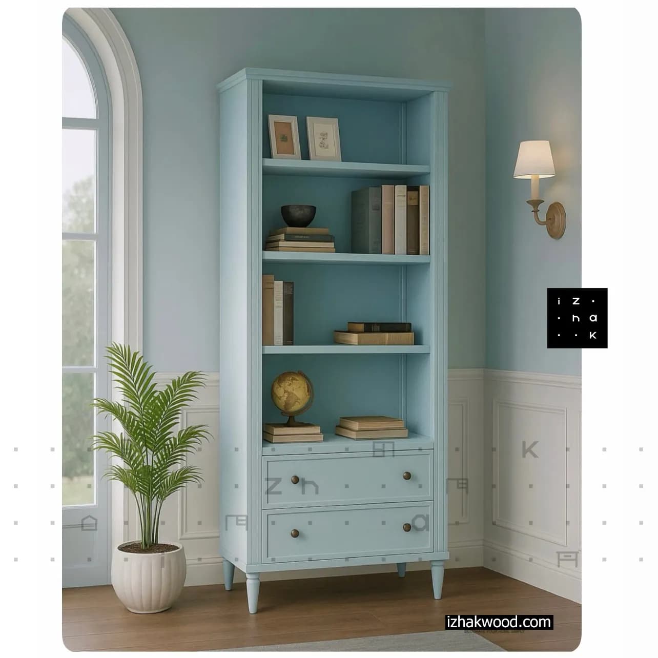ویترین کتابخانه نئوکلاسیک مدل پیام