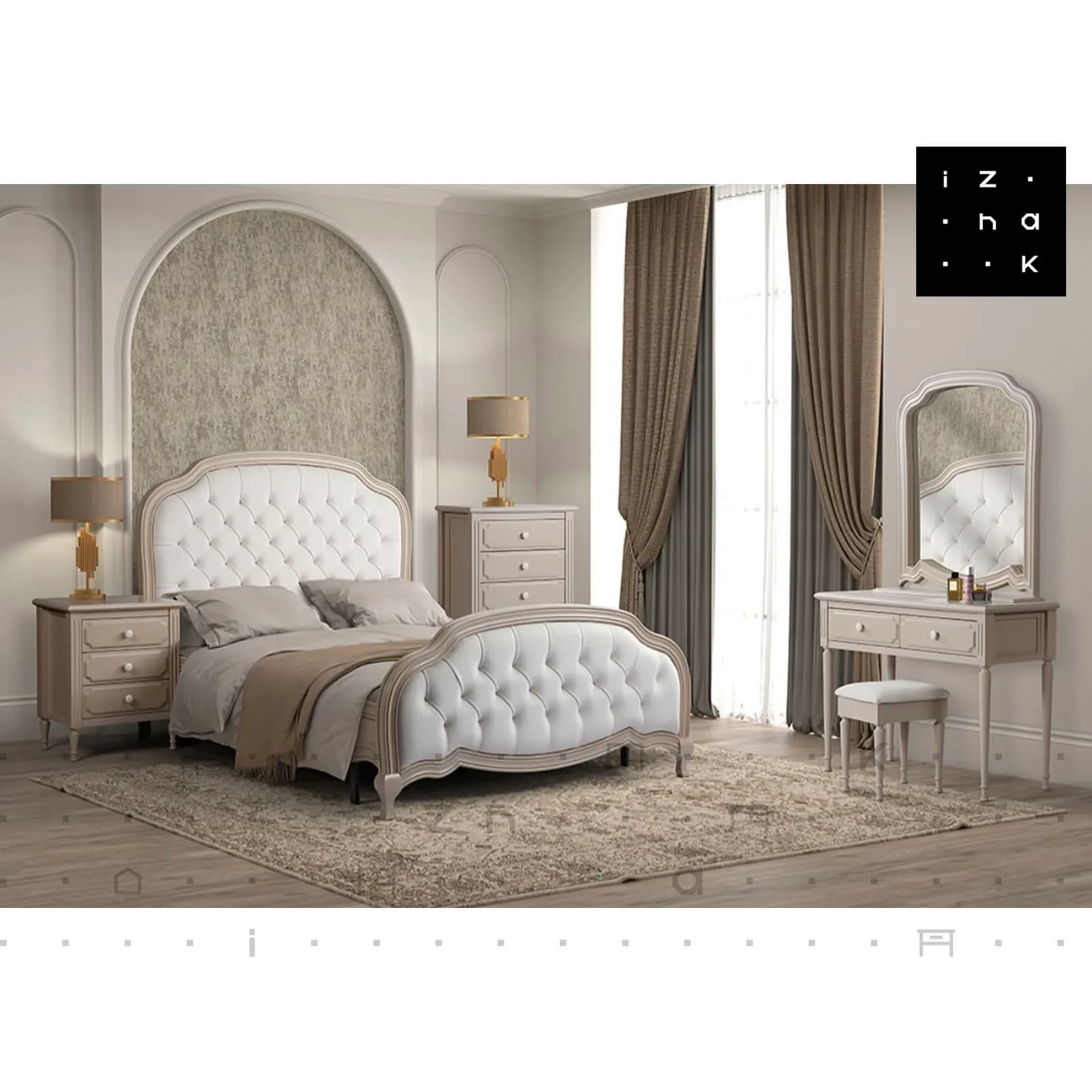 سرویس خواب کلاسیک فرانسوی مدل ژالین