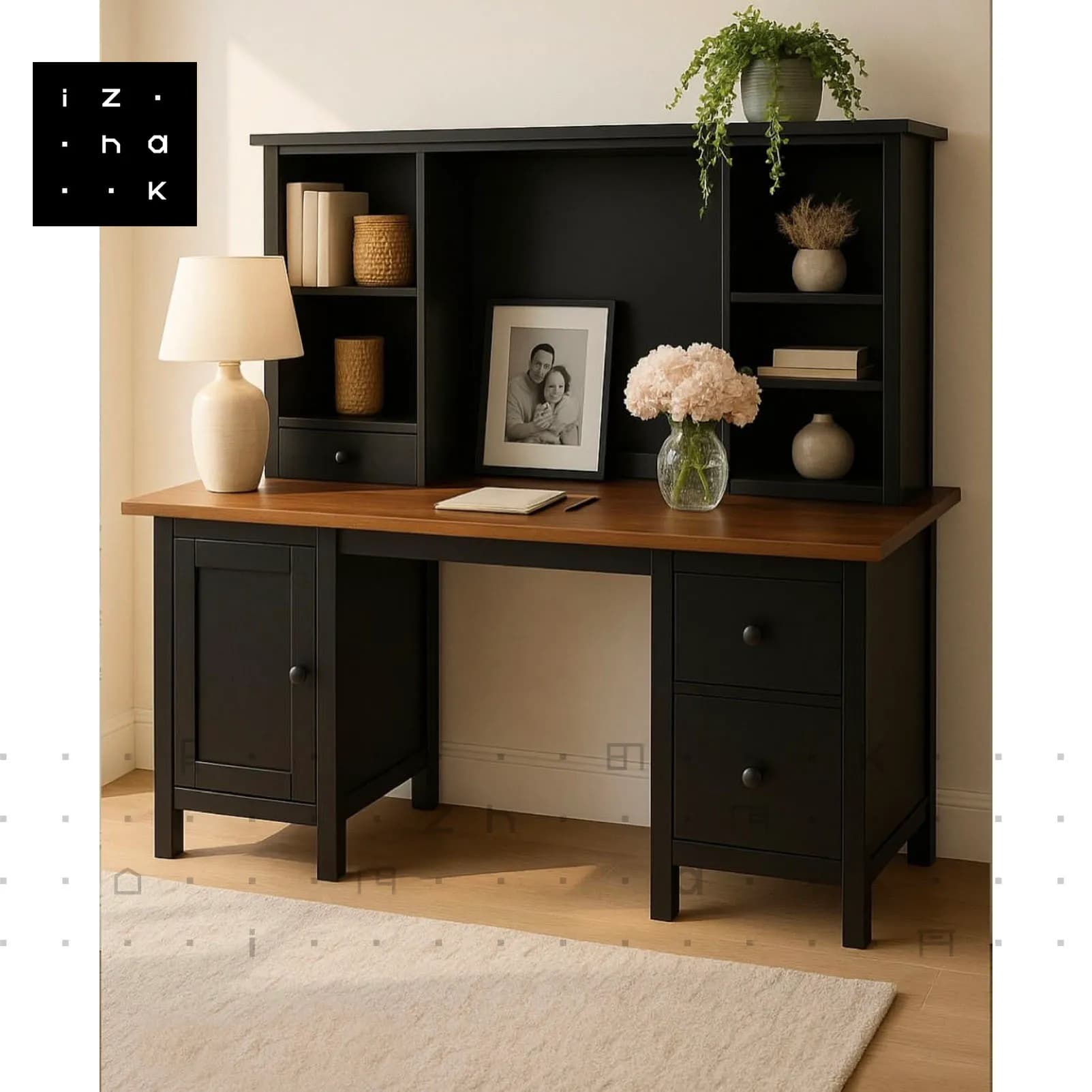 میز تحریر نئوکلاسیک کتابخانه دار مدل هیما