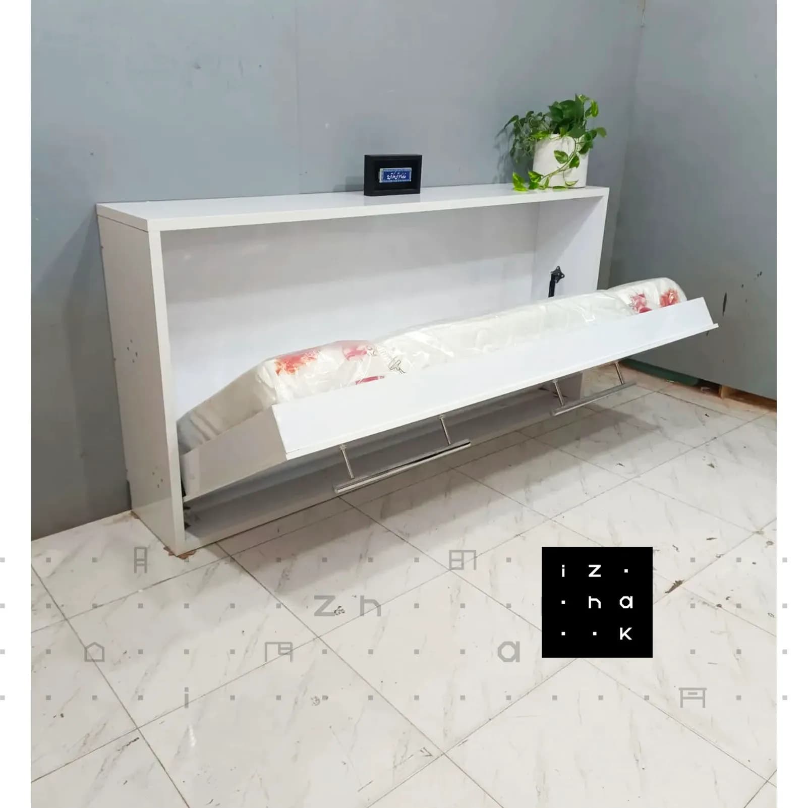 تخت خواب یک نفره کمجا تاشو ام دی اف مدل مهراوه