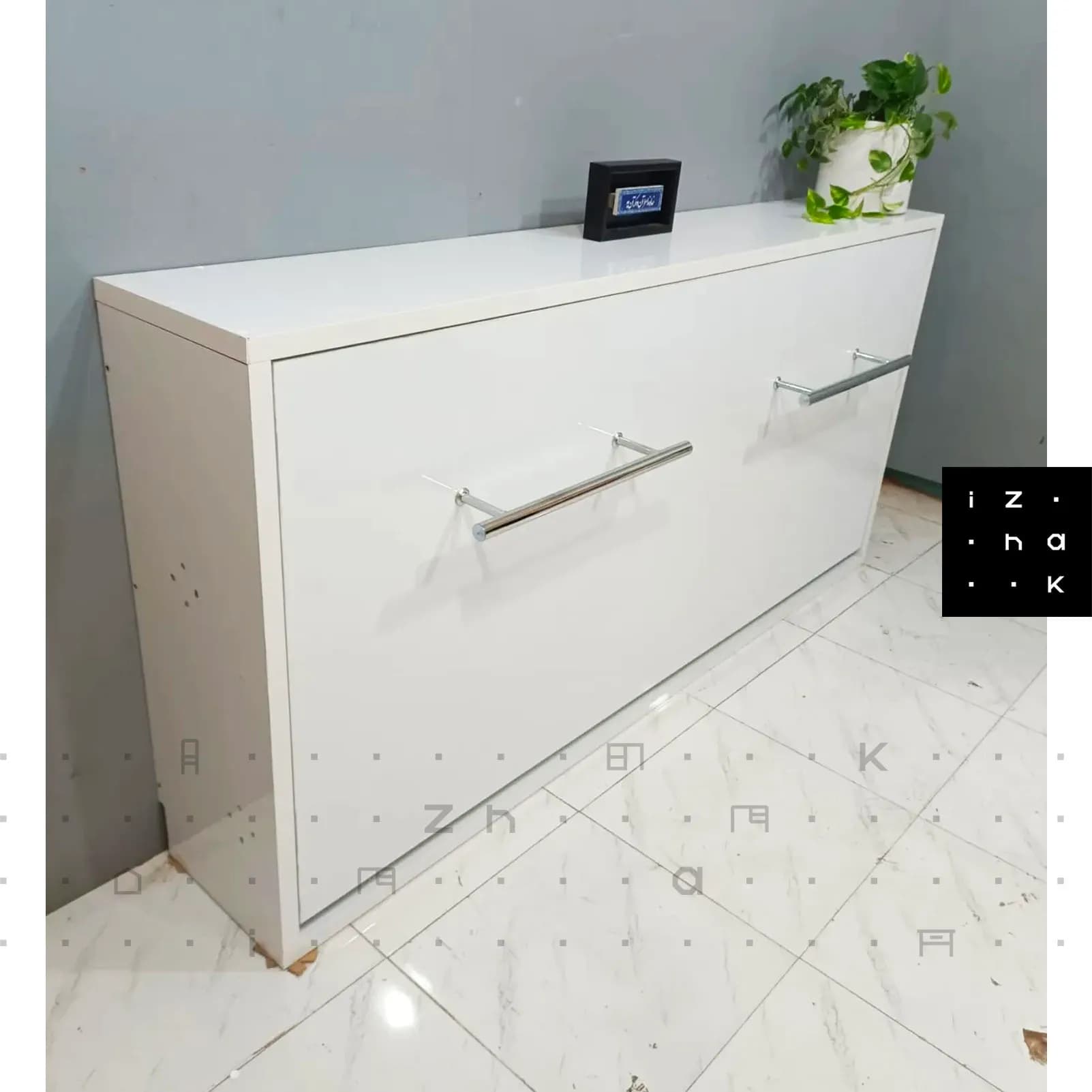 تخت خواب یک نفره کمجا تاشو ام دی اف مدل مهراوه