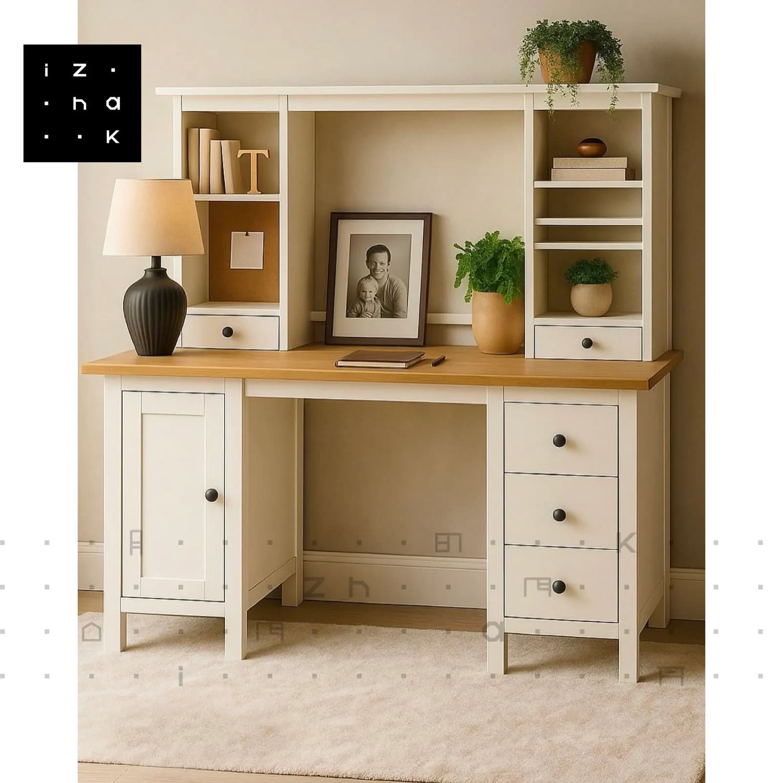 میز تحریر نئوکلاسیک کتابخانه دار مدل هیما