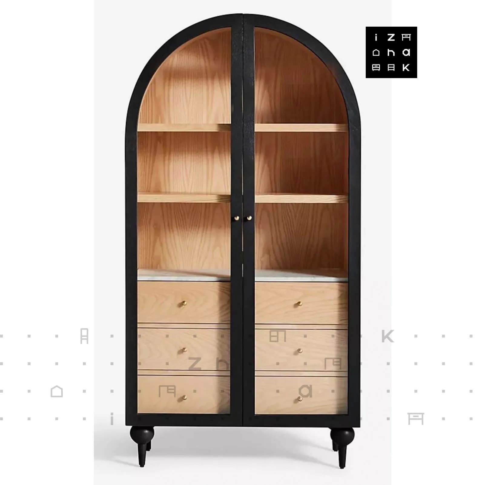 ویترین کتابخانه کلاسیک مدل نواخت