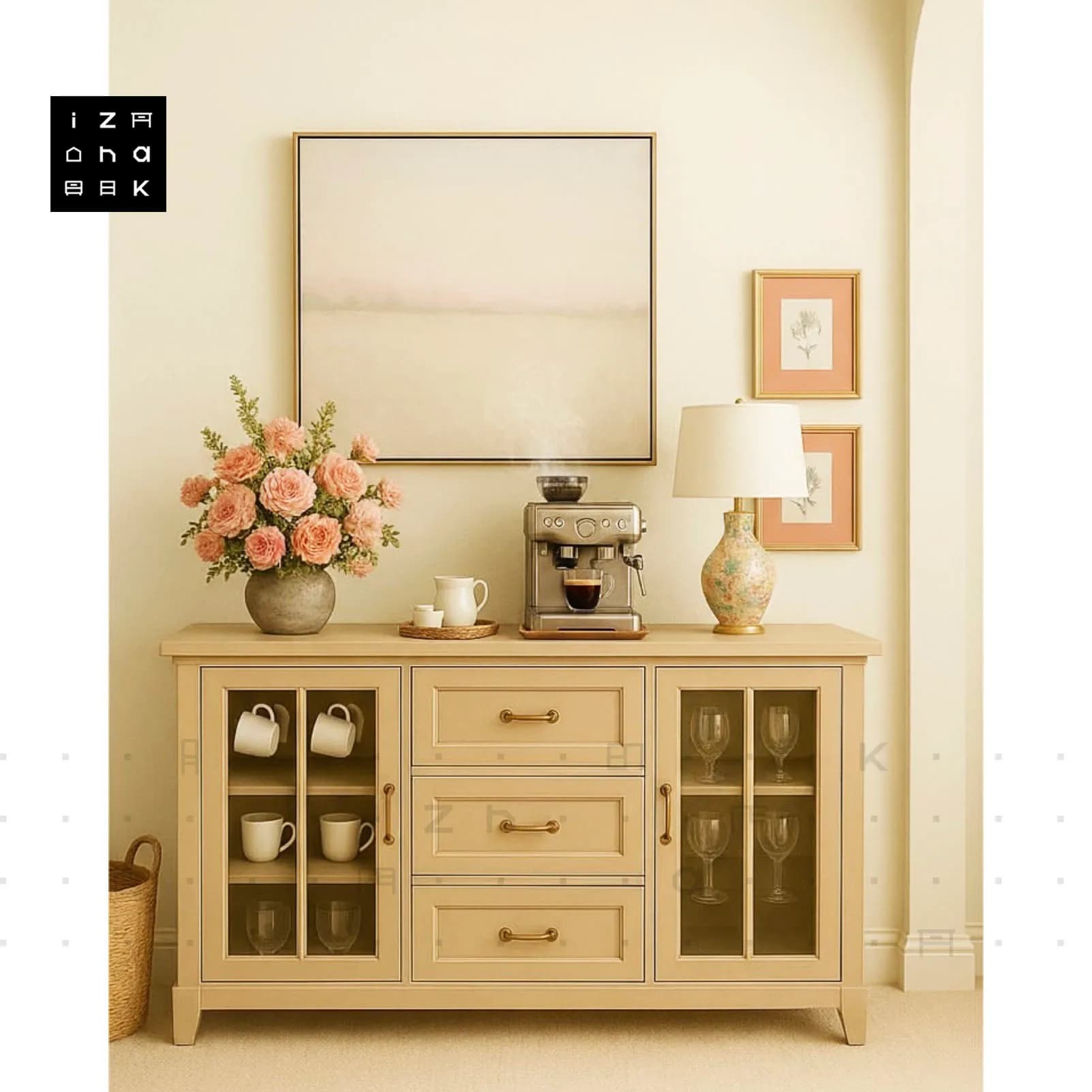 کنسول نئوکلاسیک با درب فرانسوی مدل امیل