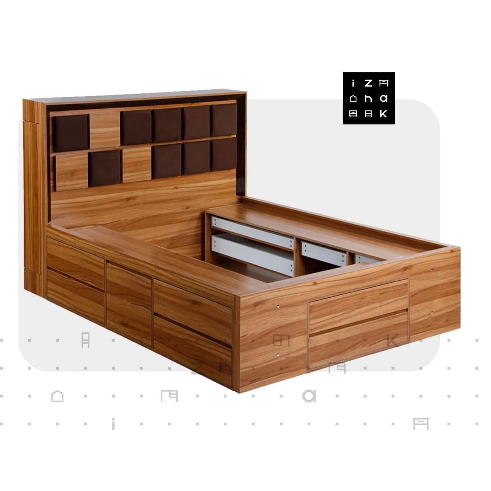 سرویس خواب دو نفره با فضای مخفی ام دی اف مدل اروس