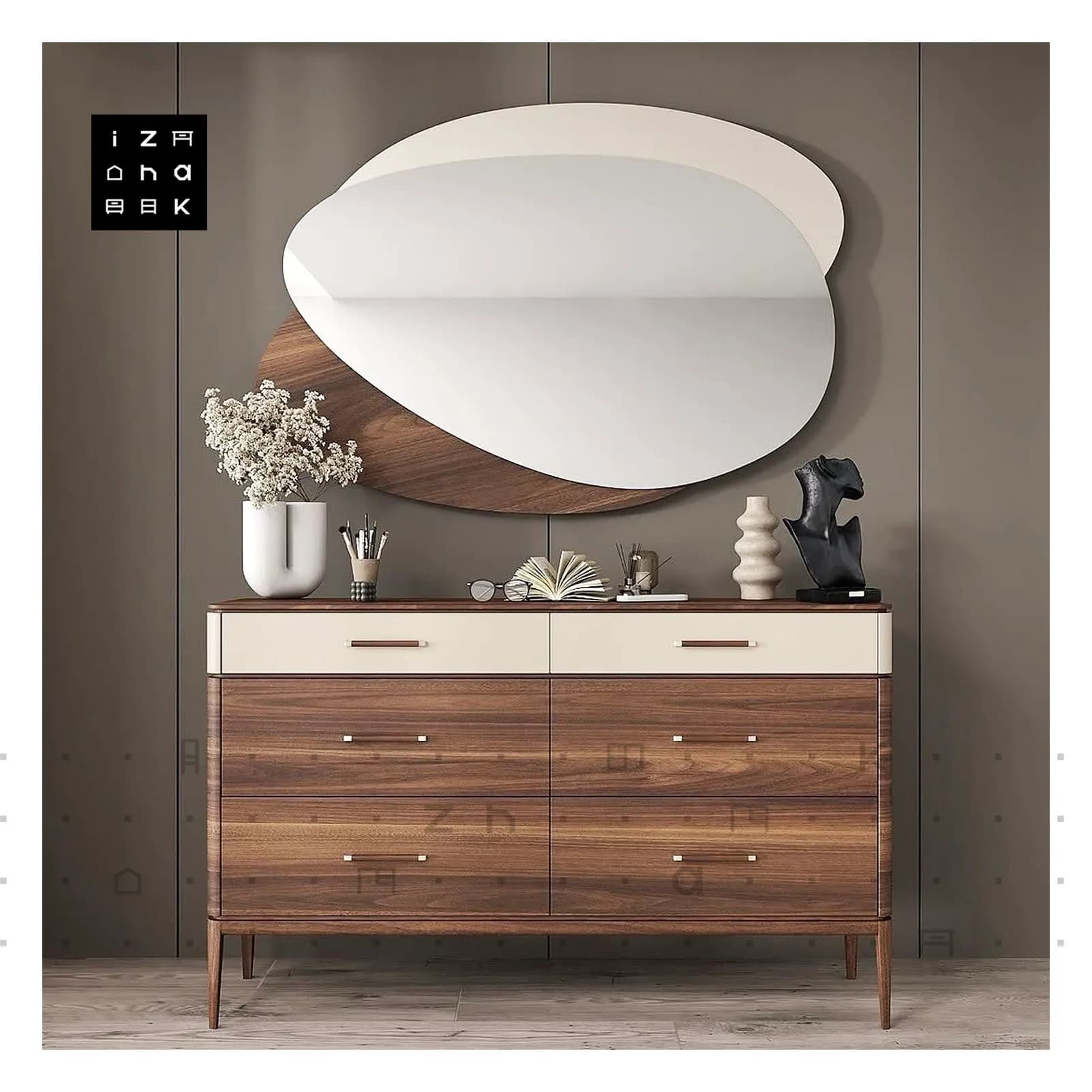 کنسول دراور شش کشو پست مدرن مدل بوسه