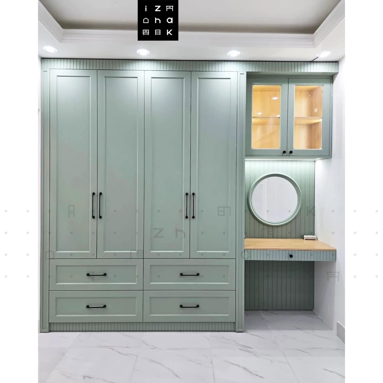 کمد با میز میکاپ نئوکلاسیک مدل سما