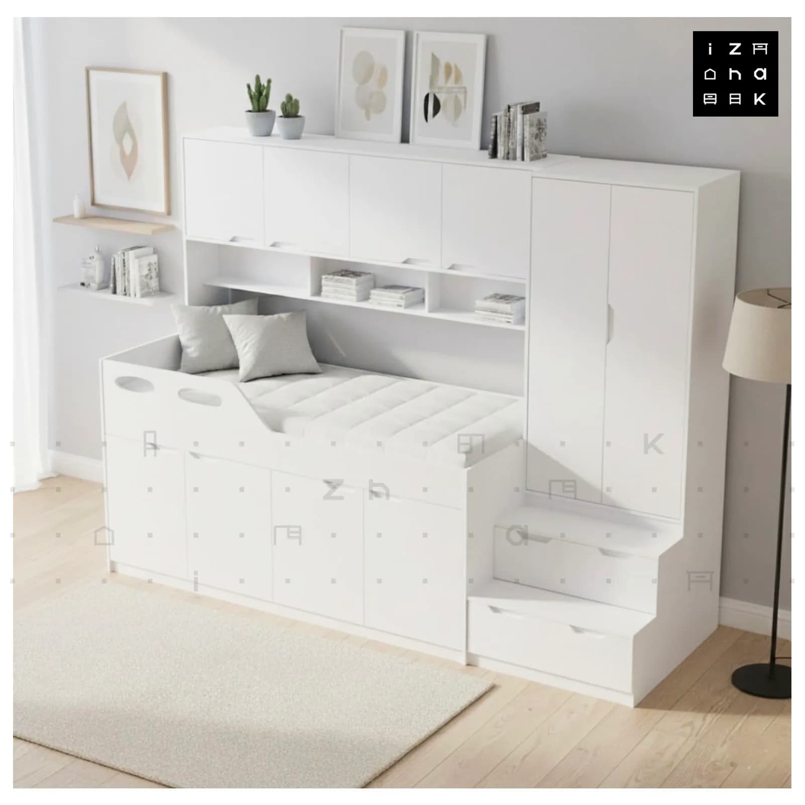 تخت خواب یک نفره All in ONE ام دی اف مدل کاتیا