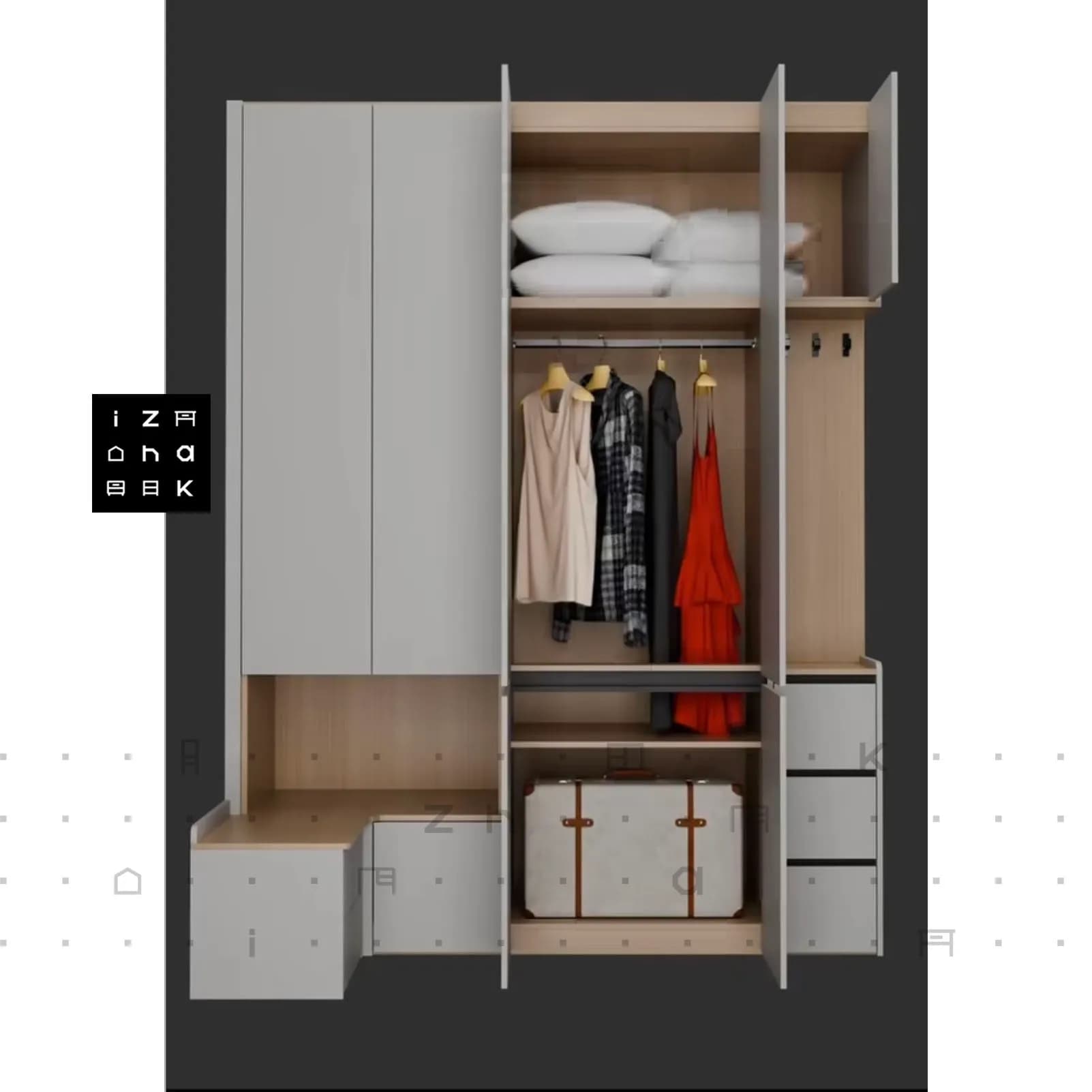 کمد چند منظوره ایستاده مدل آناشید