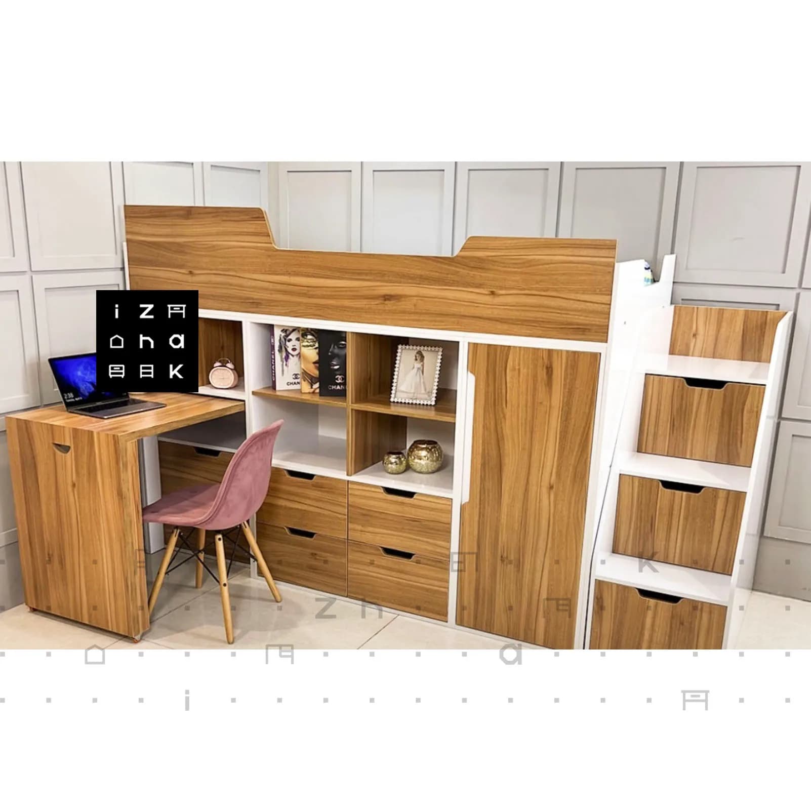 تخت خواب یک نفره مدل سرویس All in One