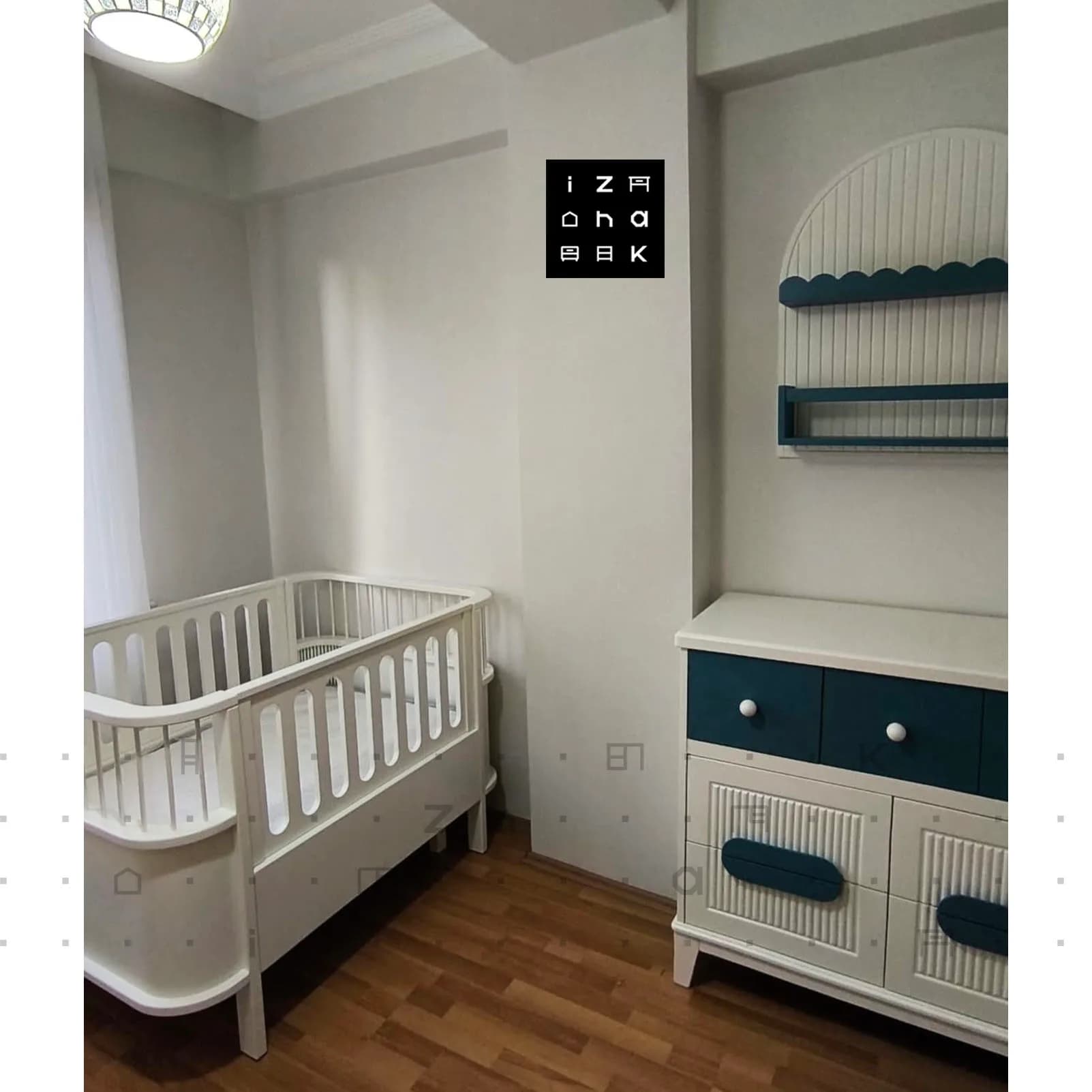 سرویس خواب سیسمونی لاکچری روکش ممبران مدل شایلی