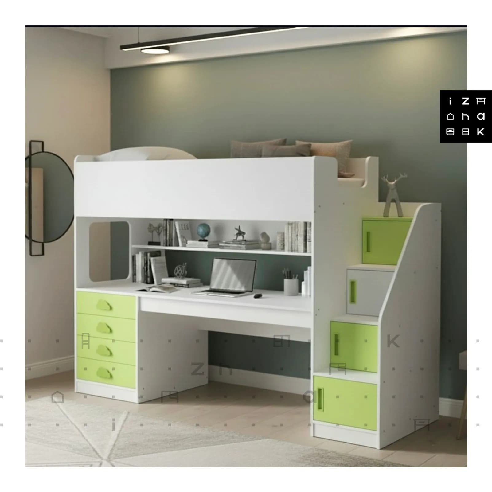 تخت خواب یک نفره دخترانه ALL IN ONE  مدل تاتیانا