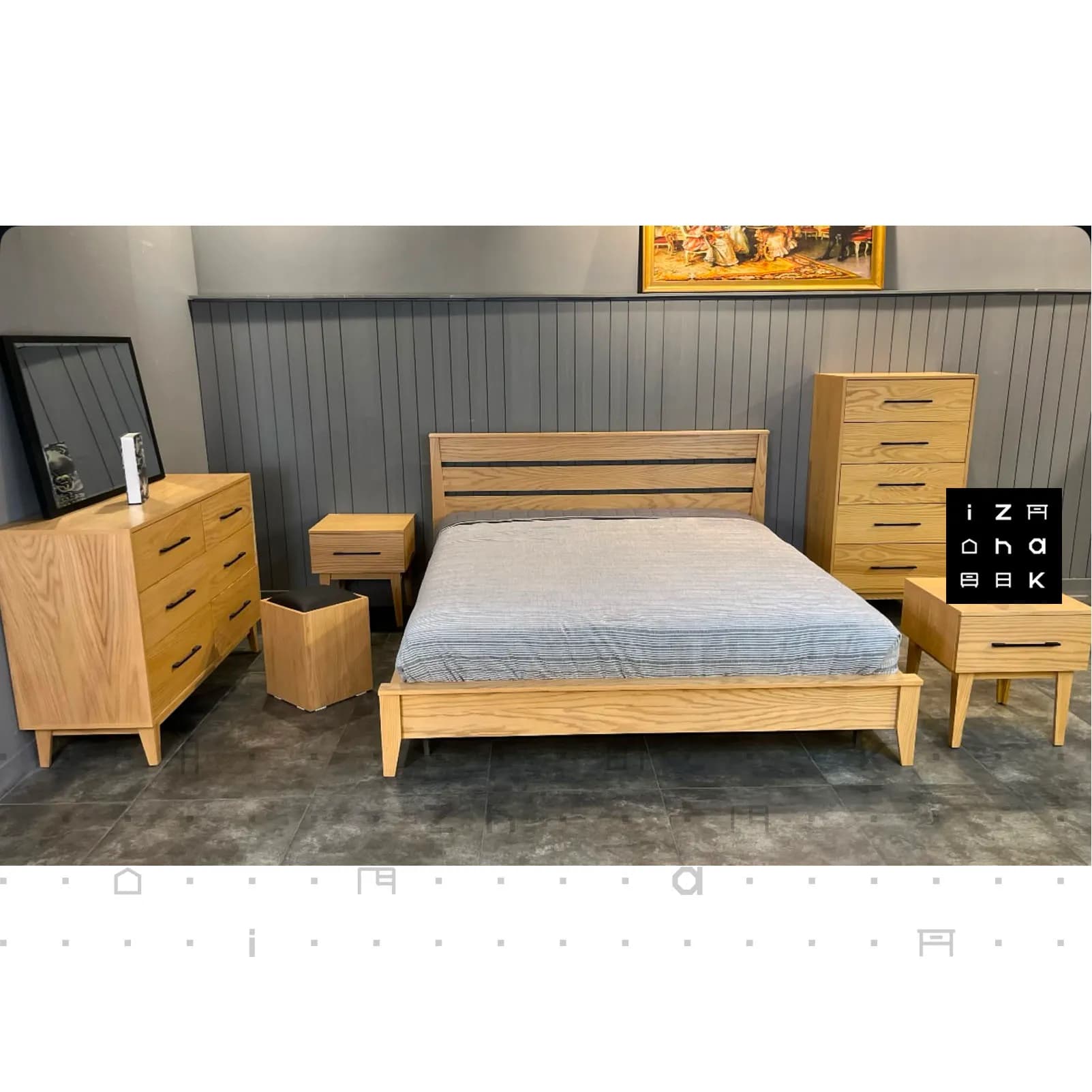 سرویس خواب دو نفره سیزده کشو ام دی اف مدل پانیذ