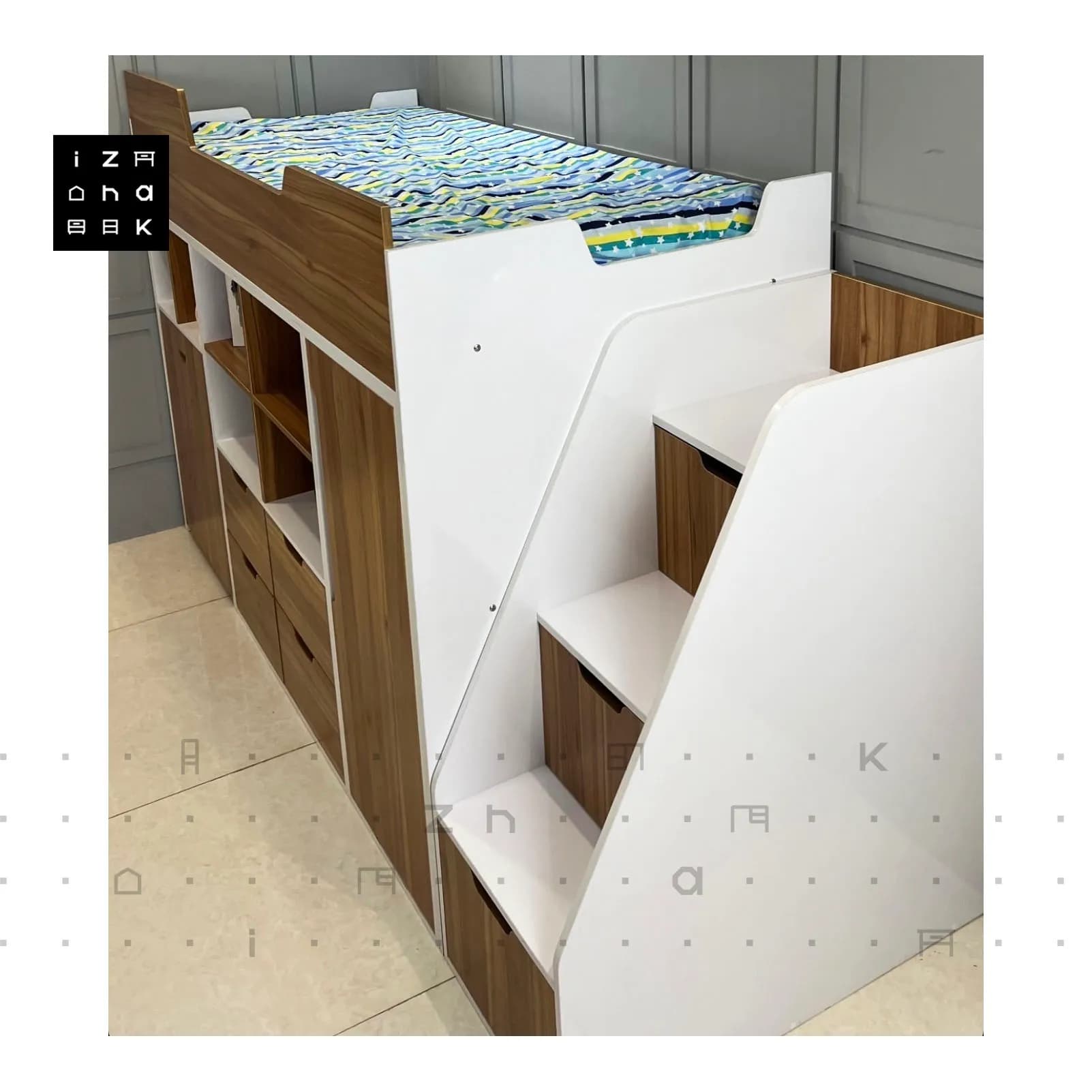 تخت خواب یک نفره مدل سرویس All in One