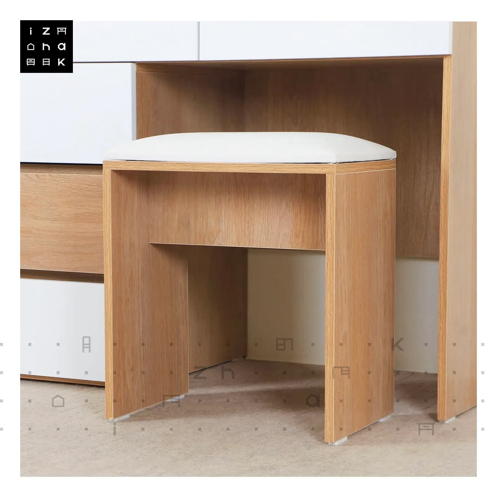 میز تحریمیز آرایش مدرن با فایل سه کشو همراه با پاف مدل نیکر مدرن با فایل سه کشو همراه با پاف مدل نیک