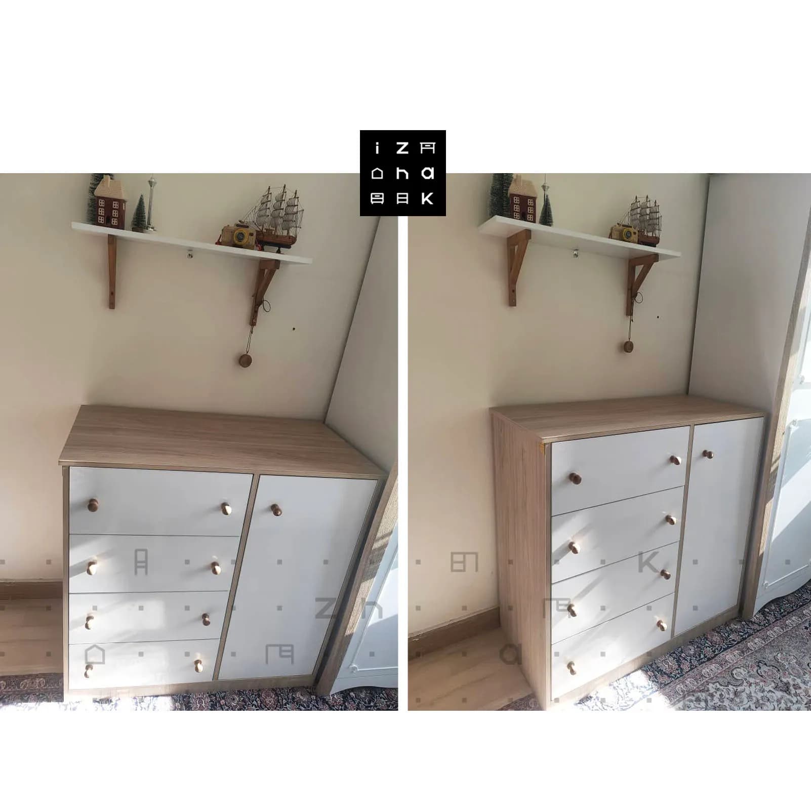 کمد دراور مدرن ام دی اف مدل شیده