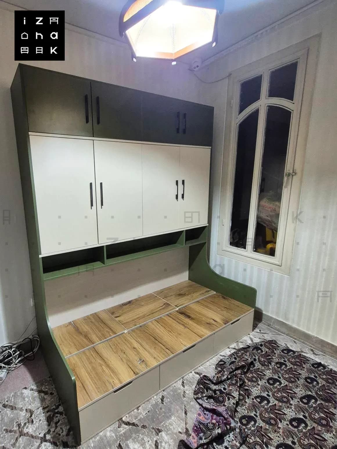 خرید-تخت-یکنفره-کمددار-از-کارخانه