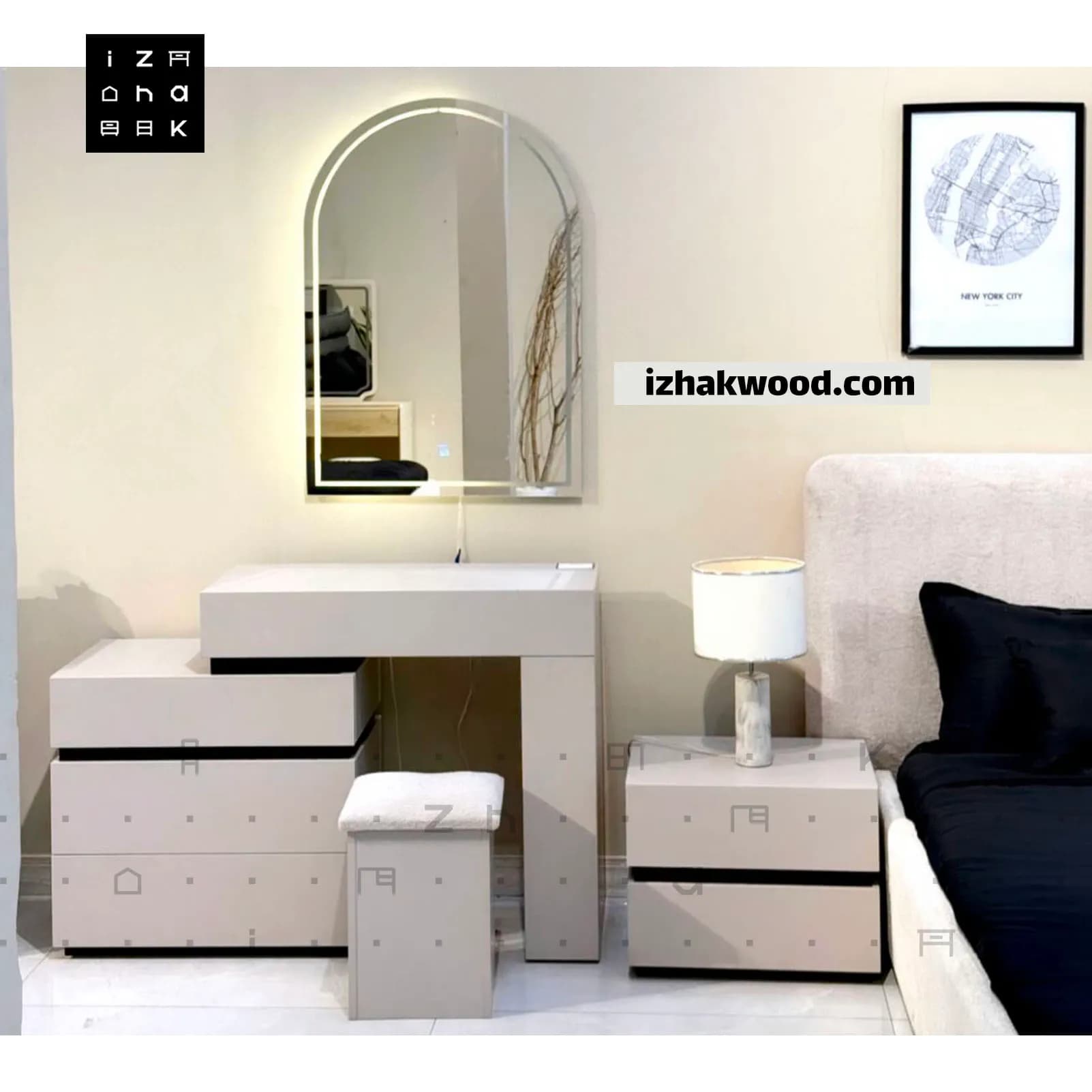 سرویس خواب دو نفره مینیمال مدل میلو