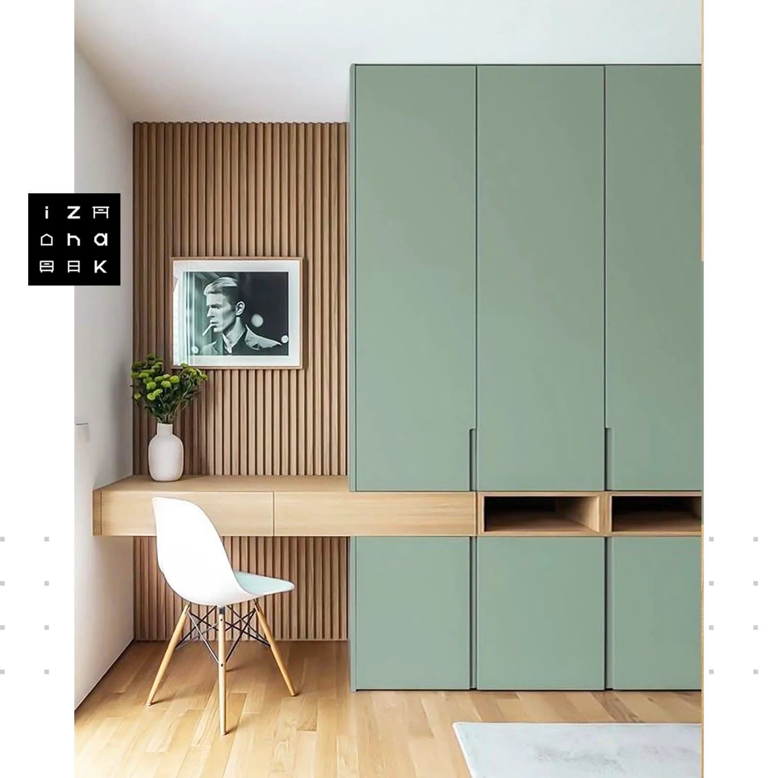 کمد میز تحریر دار مینیمال ام دی اف مدل آتوسا