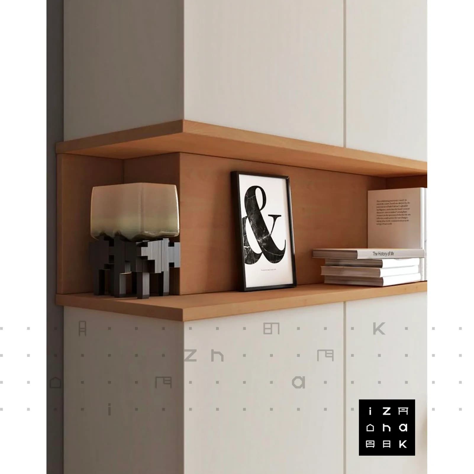 کمد میز تحریر دار با شلف مدرن مدل آززرم