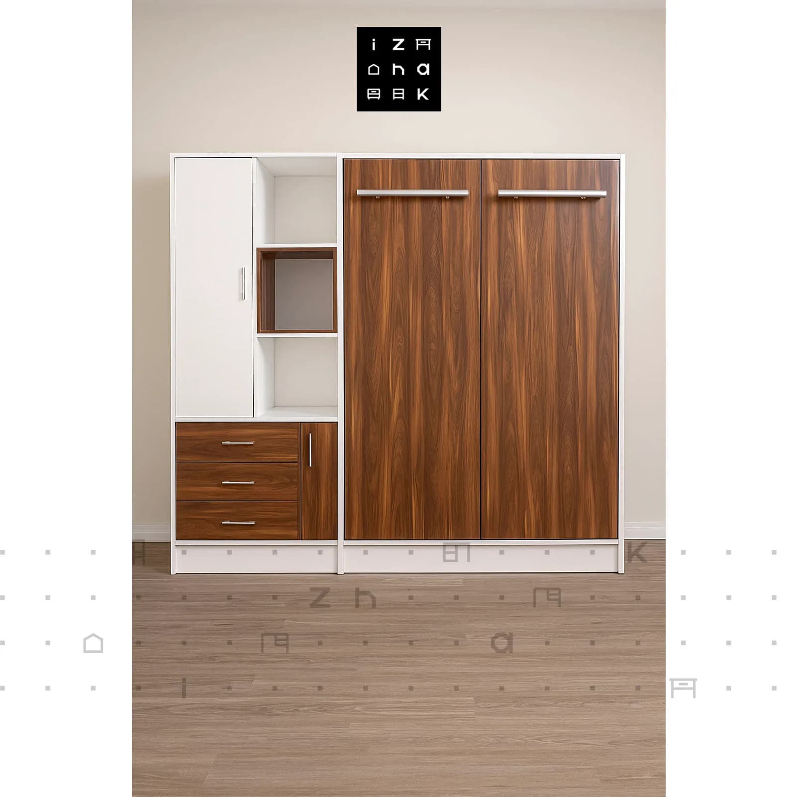 تختخواب دو نفره تاشو کمدی ام دی اف مدل اپال