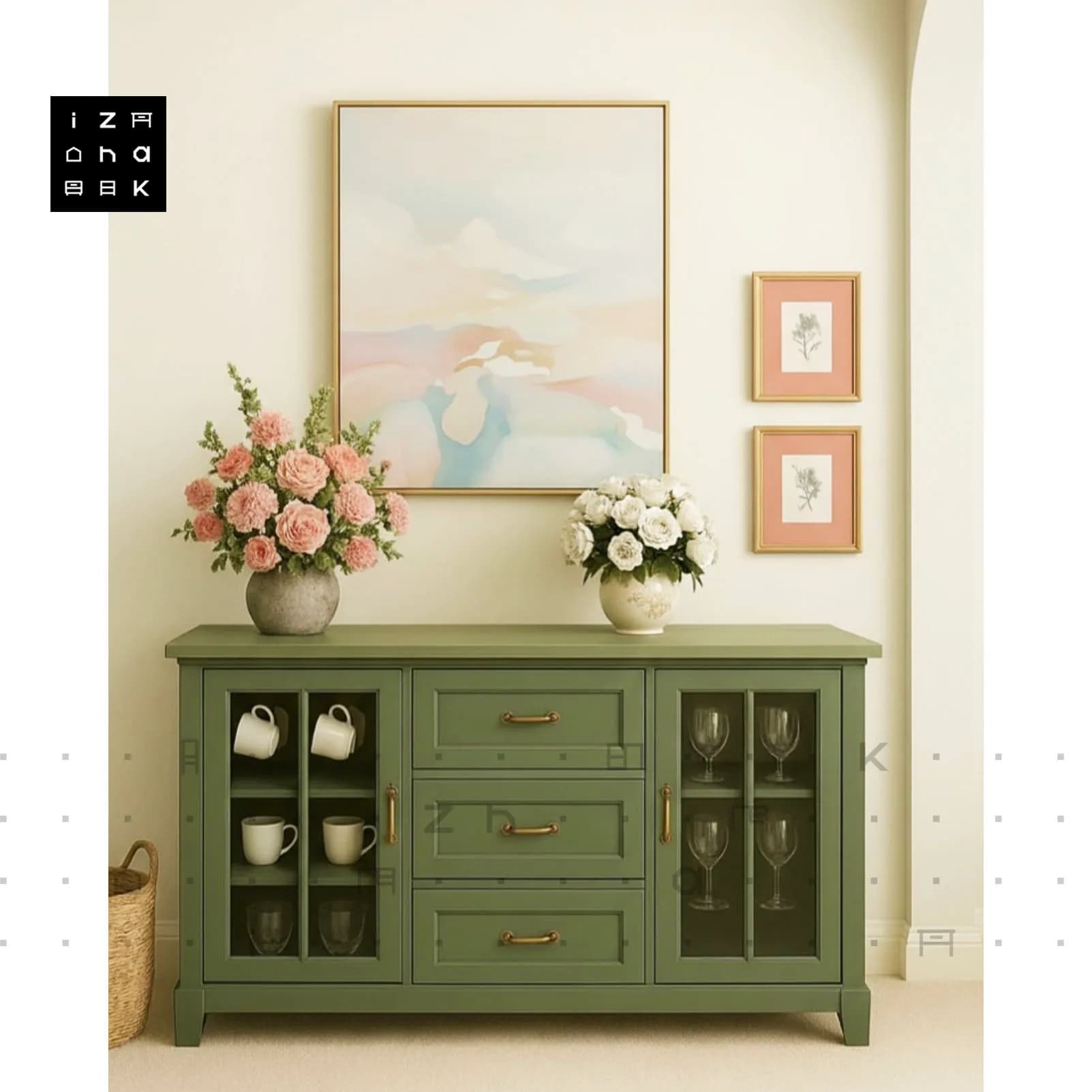 کنسول نئوکلاسیک با درب فرانسوی مدل امیل