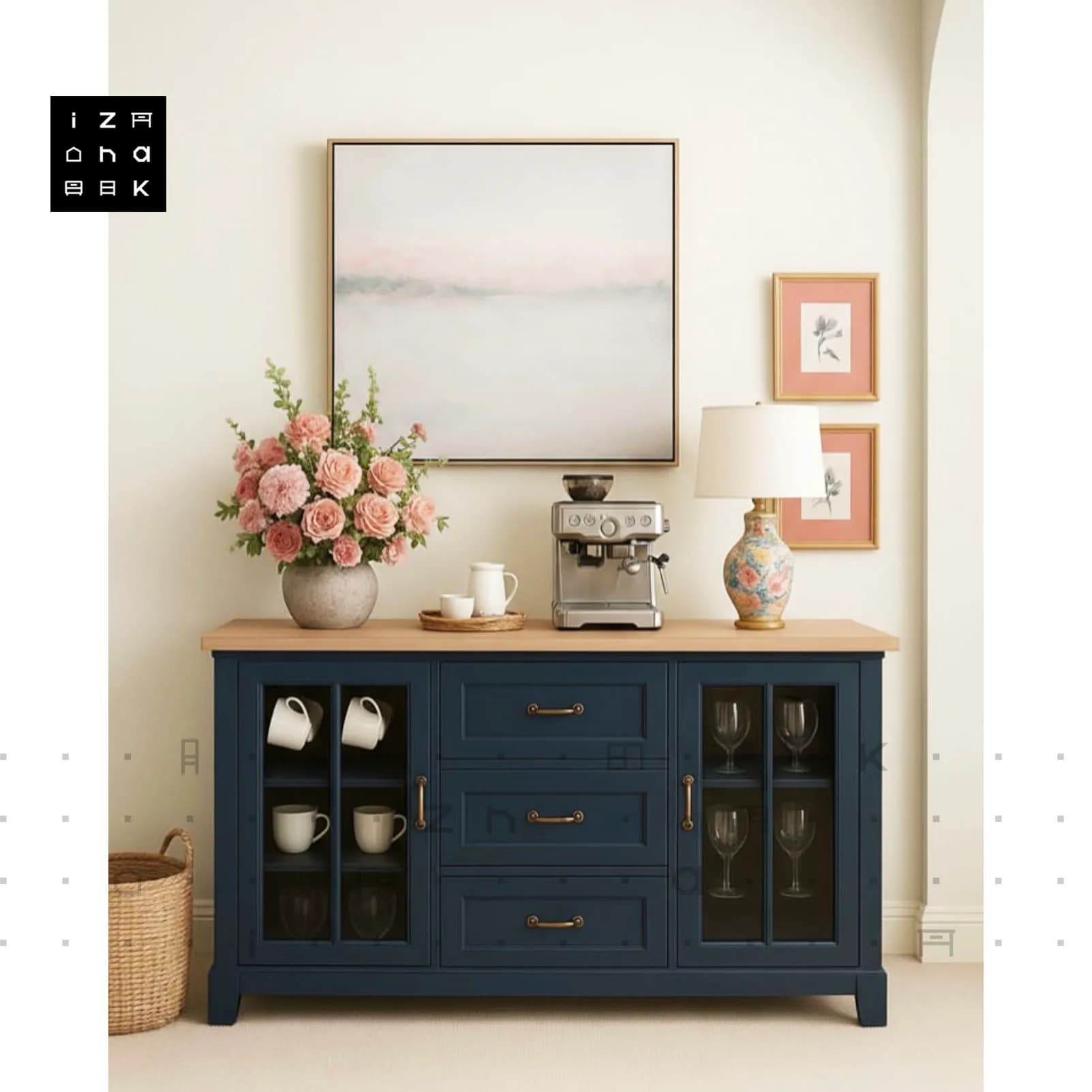 کنسول نئوکلاسیک با درب فرانسوی مدل امیل