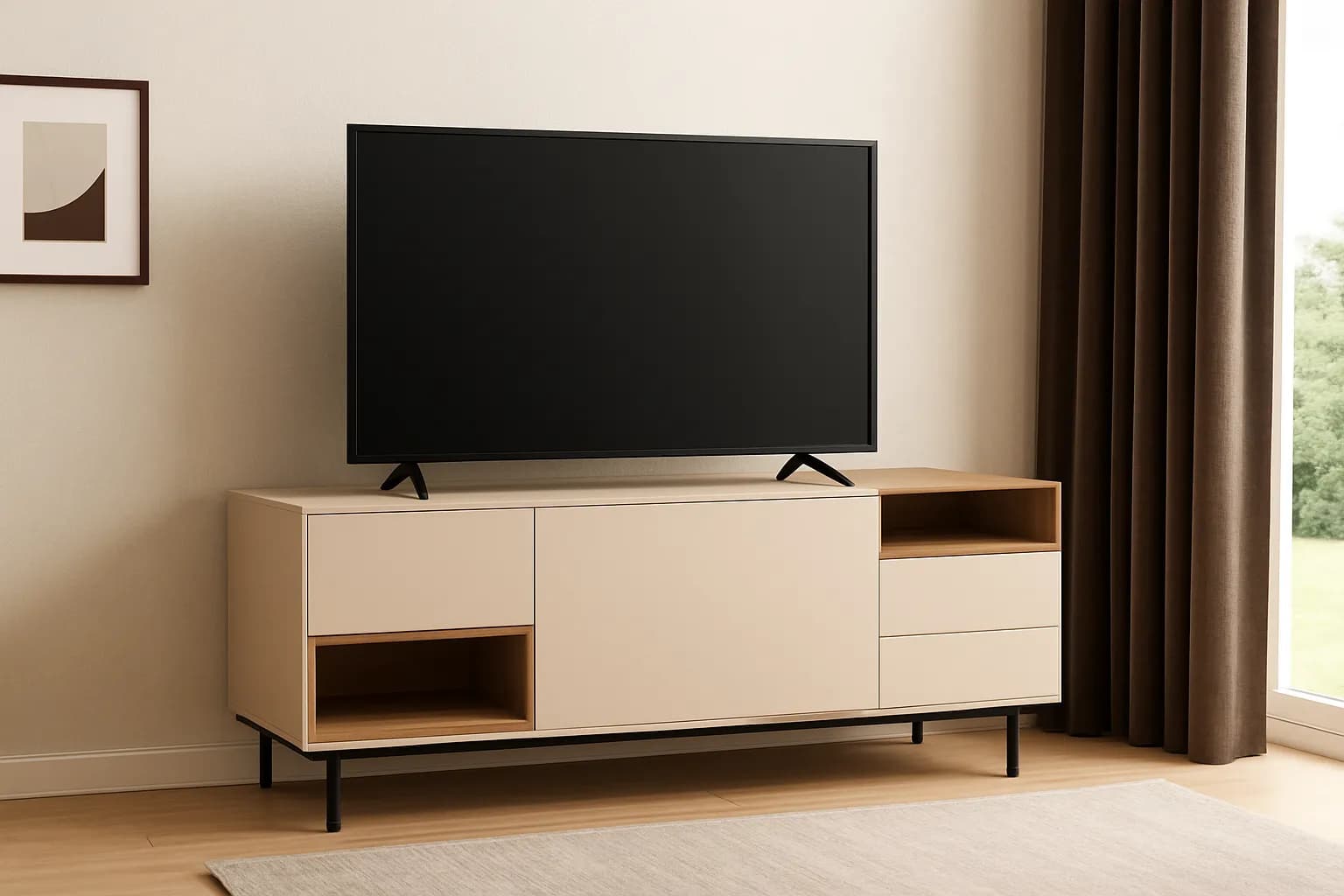 میز تلویزیون مدرن کنسولی ام دی اف مدل کنزو