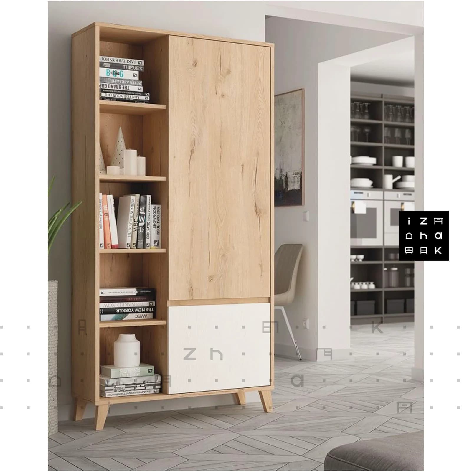 کتابخانه ویترین مدرن ام دی اف مدل آرالیا