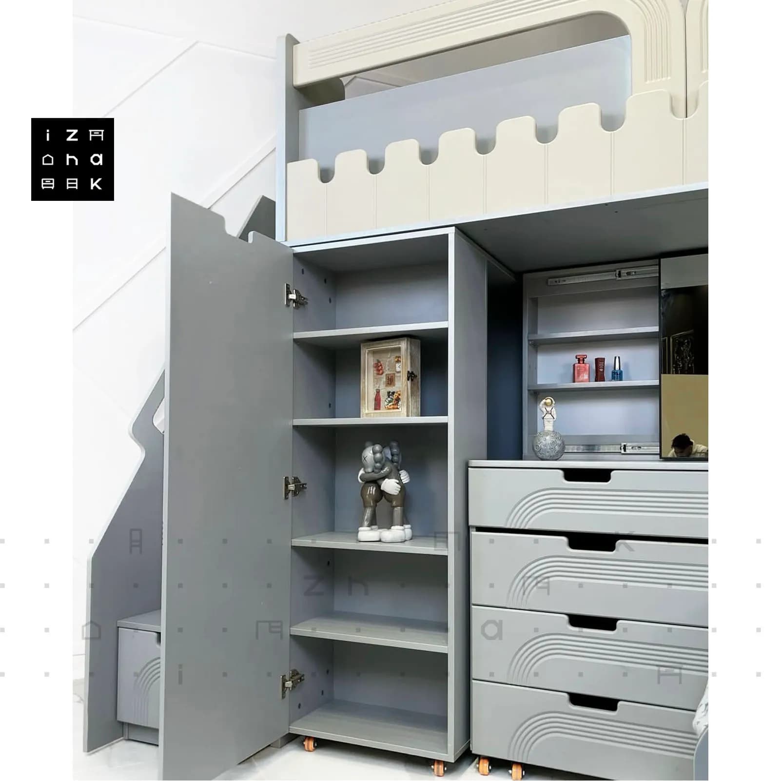 تخت خواب دو طبقه All in One مدل سروین