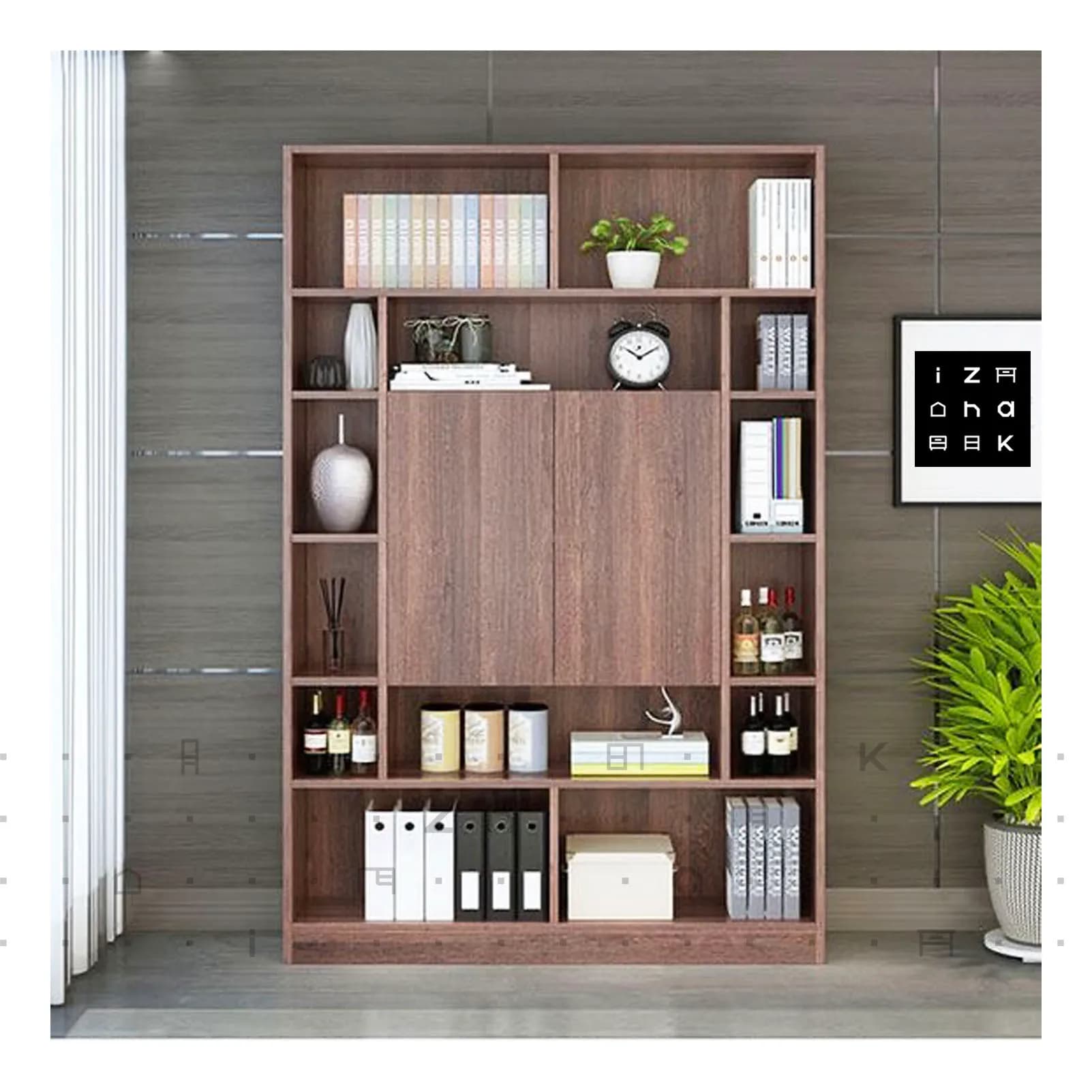 کتابخانه ویترین مدرن ام دی اف مدل آتریس